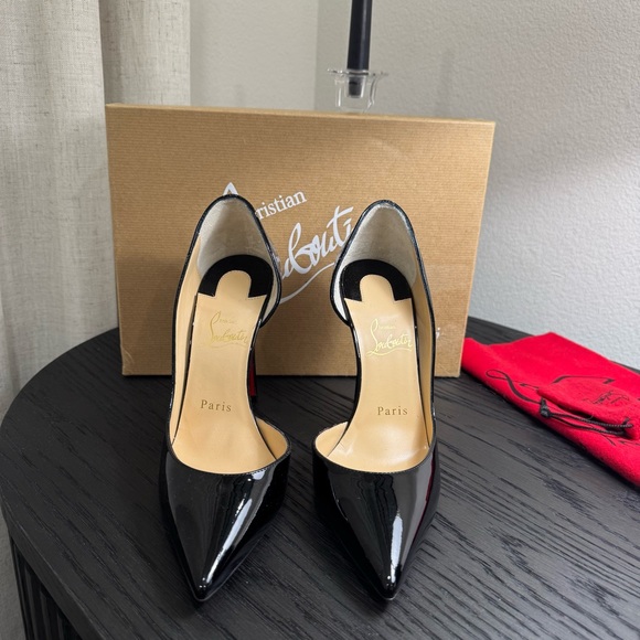 Christian Louboutin Iriza 100 Patent Black 37.5 - Picture 2 of 9